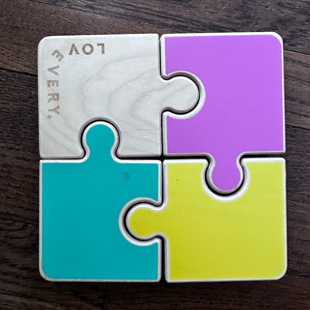 Lovevery wooden Montessori four piece toddler puzzle